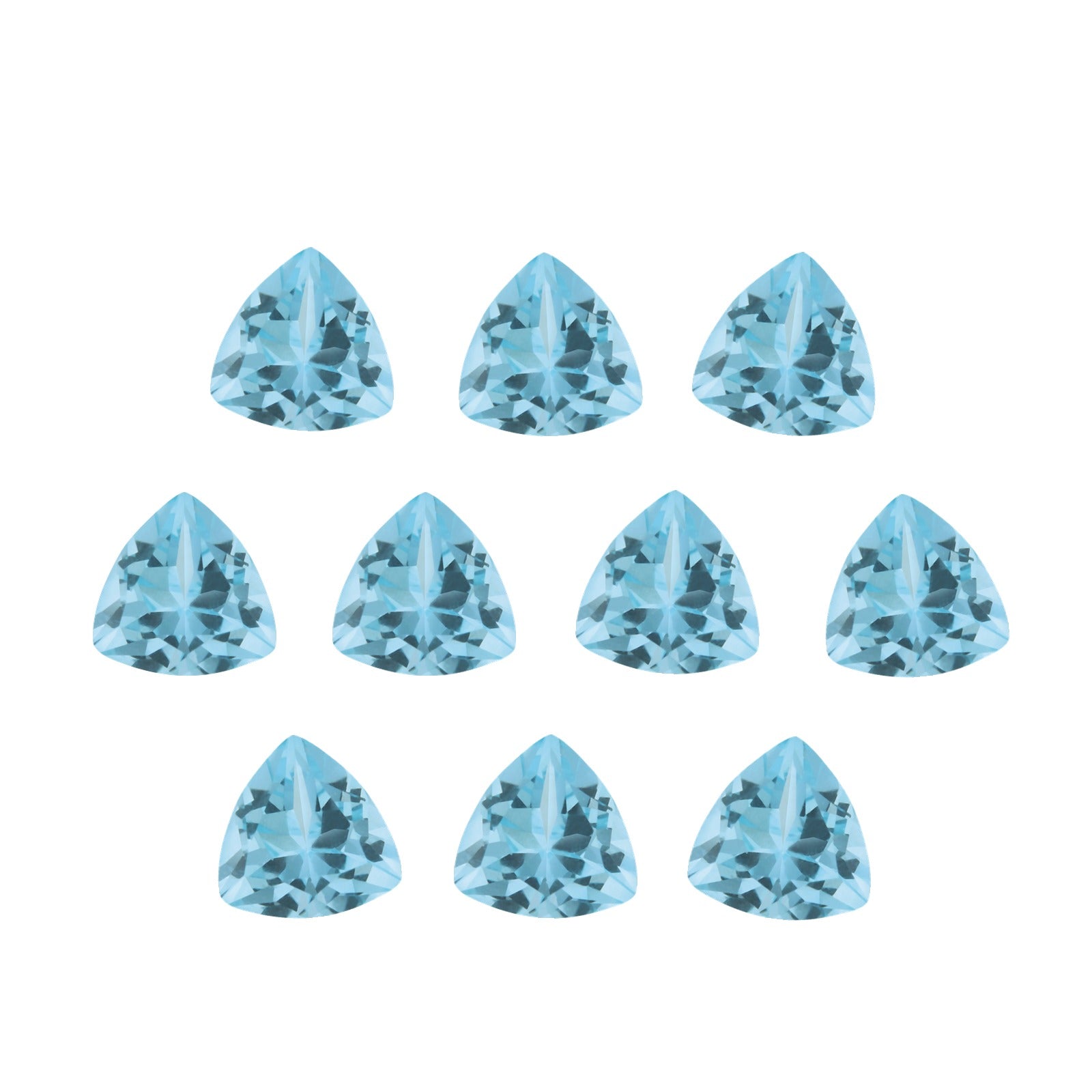 4 mm natural sky blue topaz, trillion cut | Sapphire Row · cut7