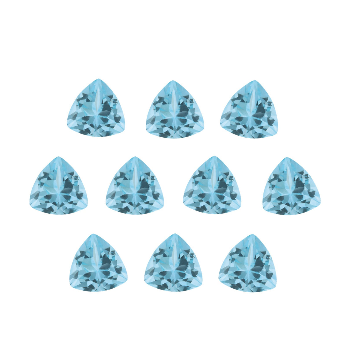 4 mm natural sky blue topaz, trillion cut | Sapphire Row · cut7