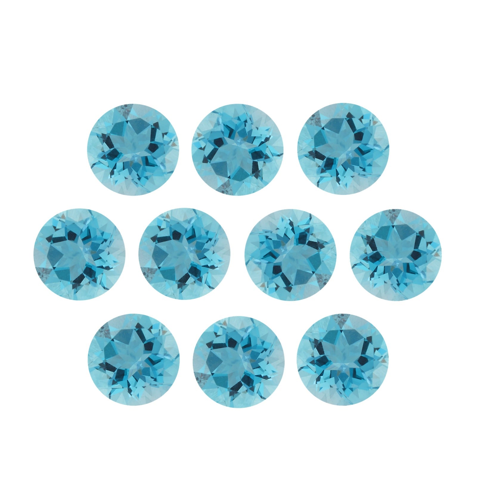 4 mm natural swiss blue topaz, round cut | Sapphire Row · cut7