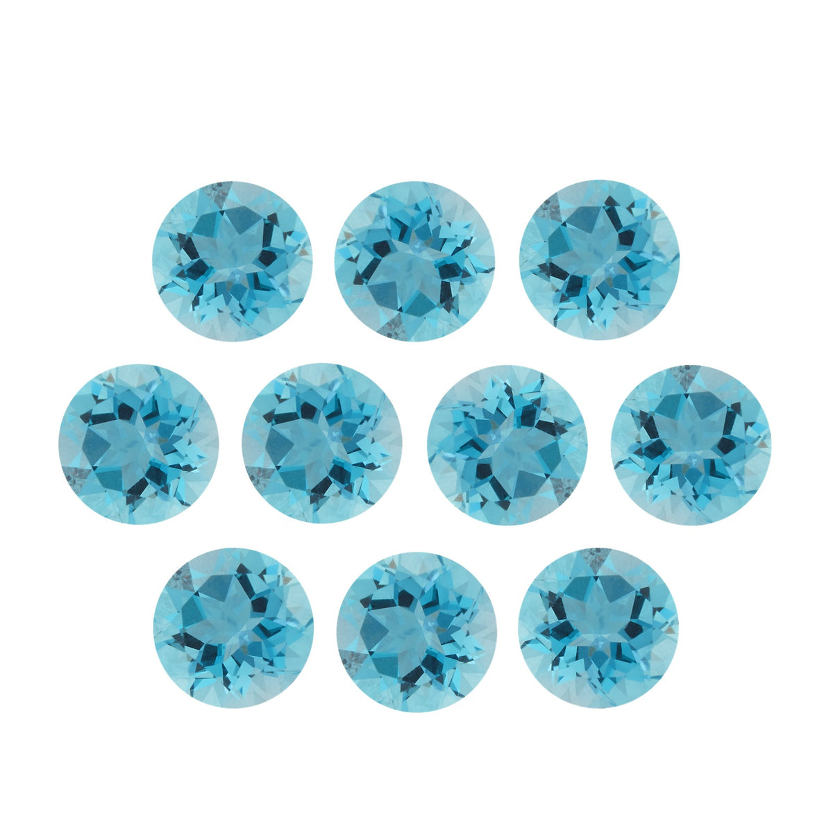 4 mm natural swiss blue topaz, round cut | Sapphire Row · cut7