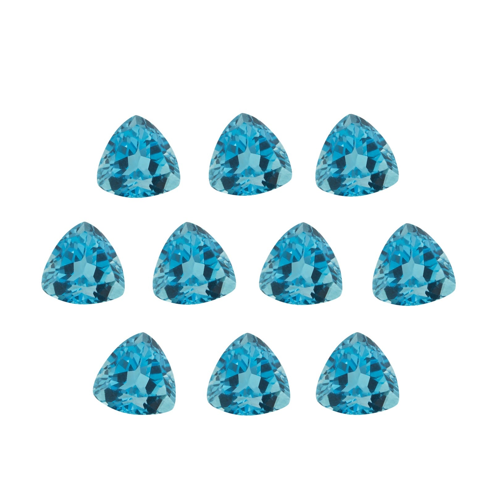 4 mm natural swiss blue topaz, trillion cut | Sapphire Row · cut7