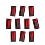 Lot of 10: 4x2 mm natural dark orange red mozambique garnet, straight baguette cut | Sapphire Row · cut7