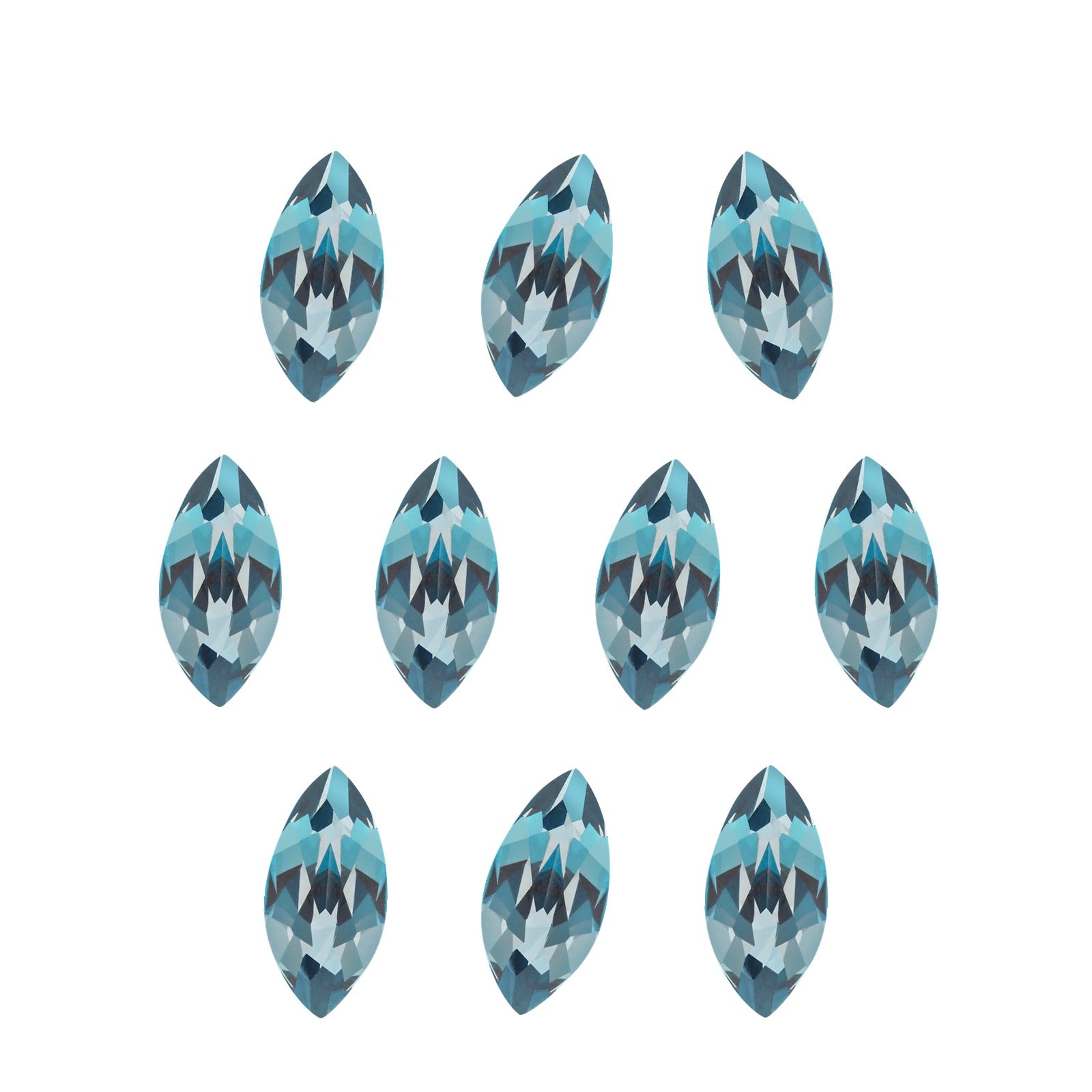 4x2 mm natural london blue topaz, marquise cut | Sapphire Row · cut7