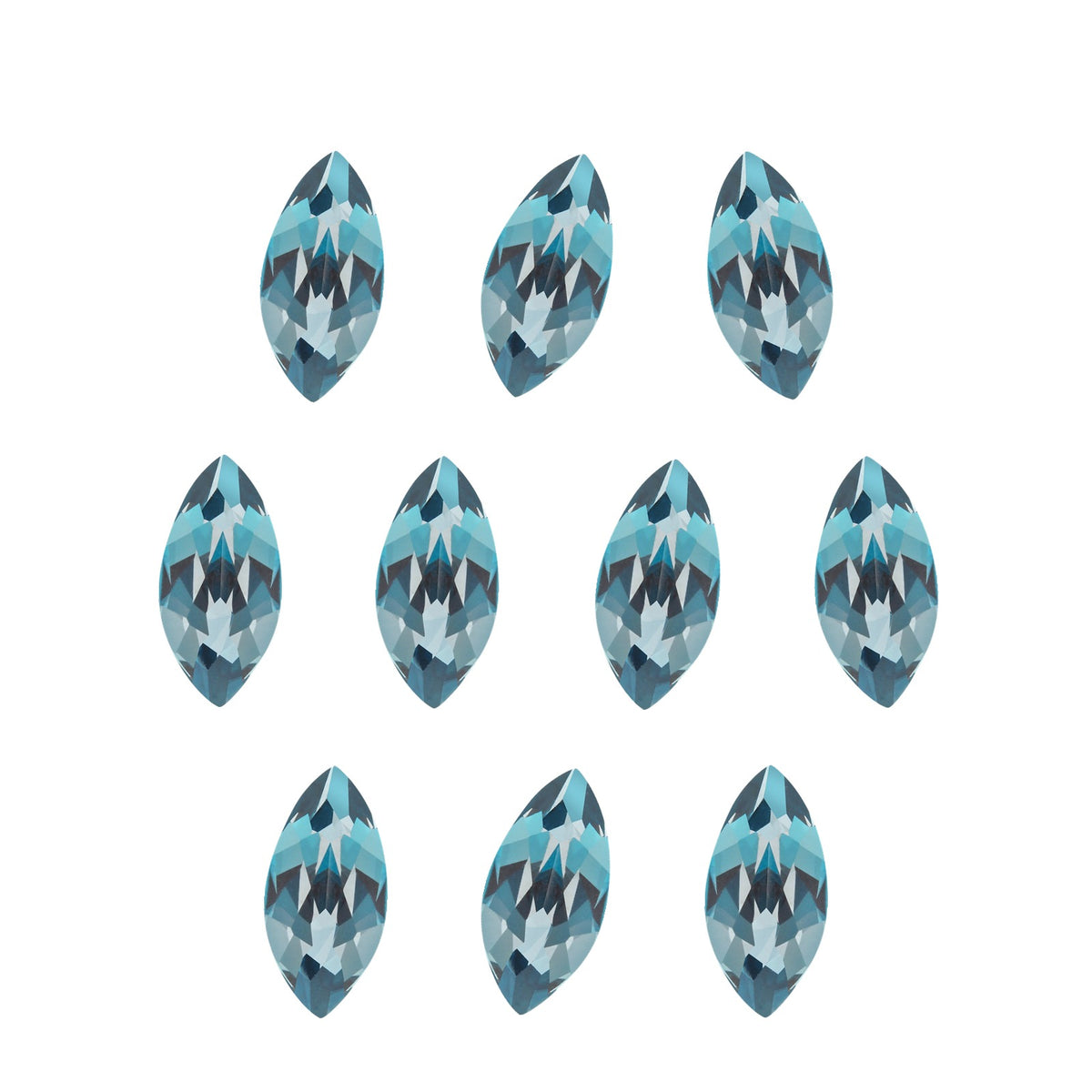 4x2 mm natural london blue topaz, marquise cut | Sapphire Row · cut7