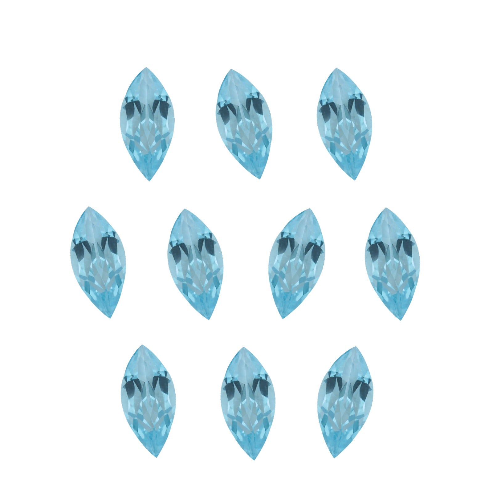 4x2 mm natural sky blue topaz, marquise cut | Sapphire Row · cut7