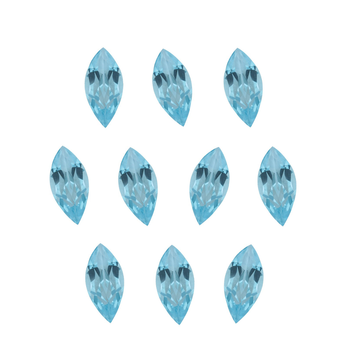 4x2 mm natural sky blue topaz, marquise cut | Sapphire Row · cut7