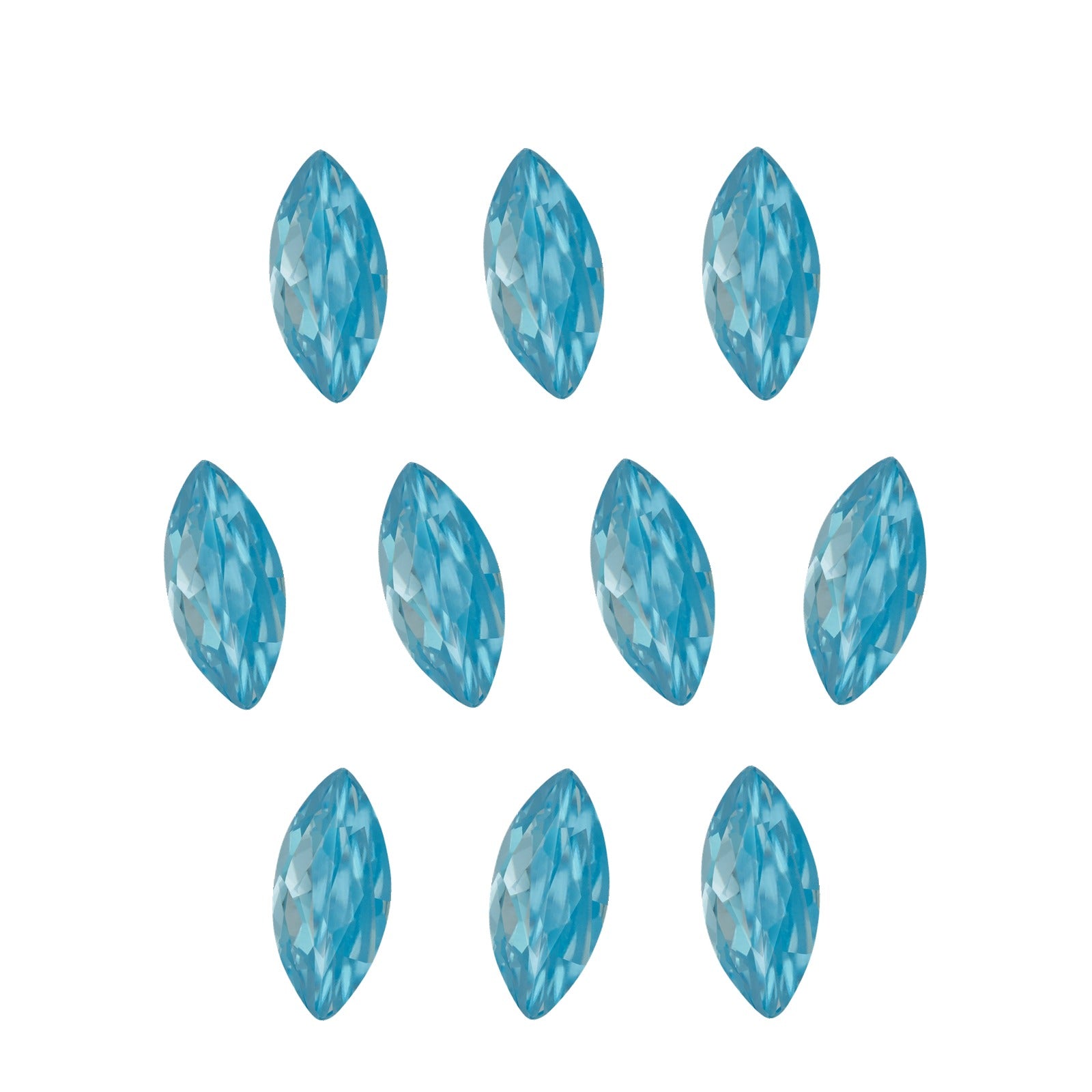 4x2 mm natural swiss blue topaz, marquise cut | Sapphire Row · cut7