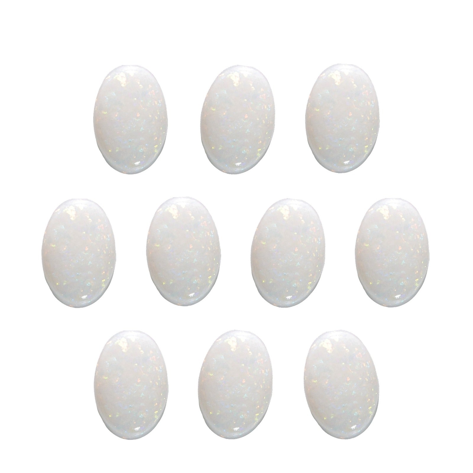 4x3 mm natural white opal, oval cut | Sapphire Row · cut7
