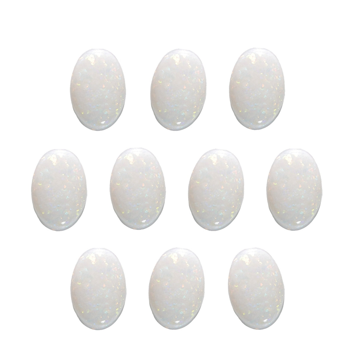 4x3 mm natural white opal, oval cut | Sapphire Row · cut7