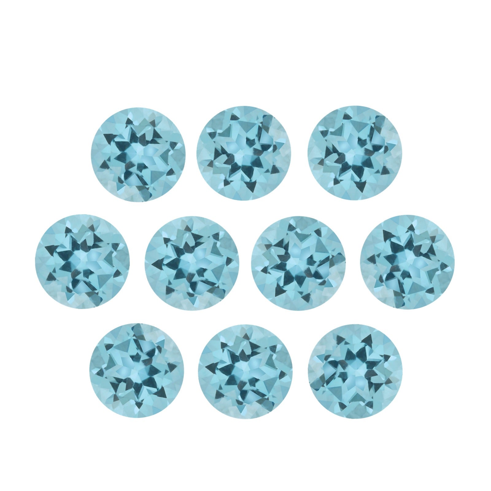 5.5 mm natural sky blue topaz, round cut | Sapphire Row · cut7