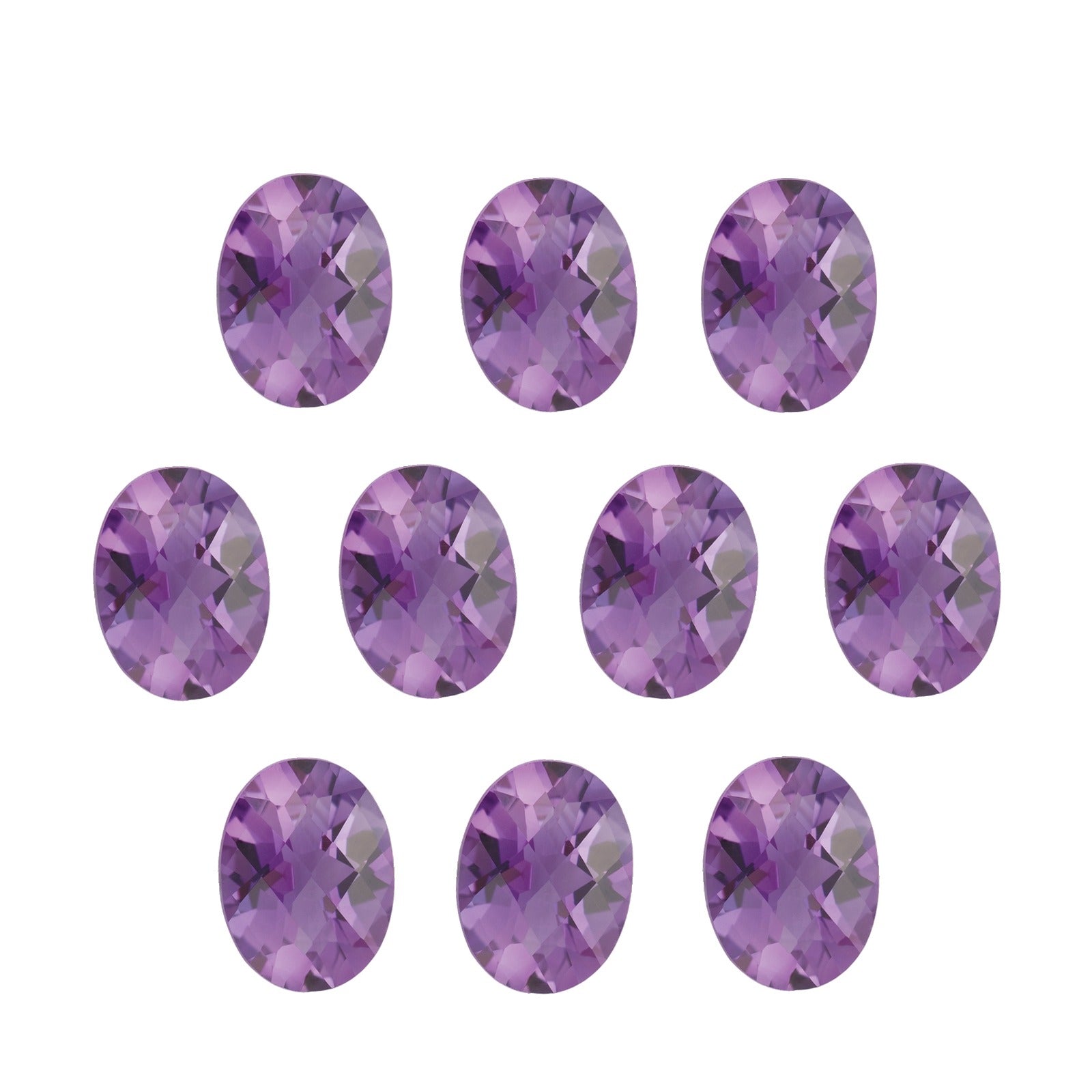 5.5x4 mm natural purple amethyst, oval cut | Sapphire Row · cut7