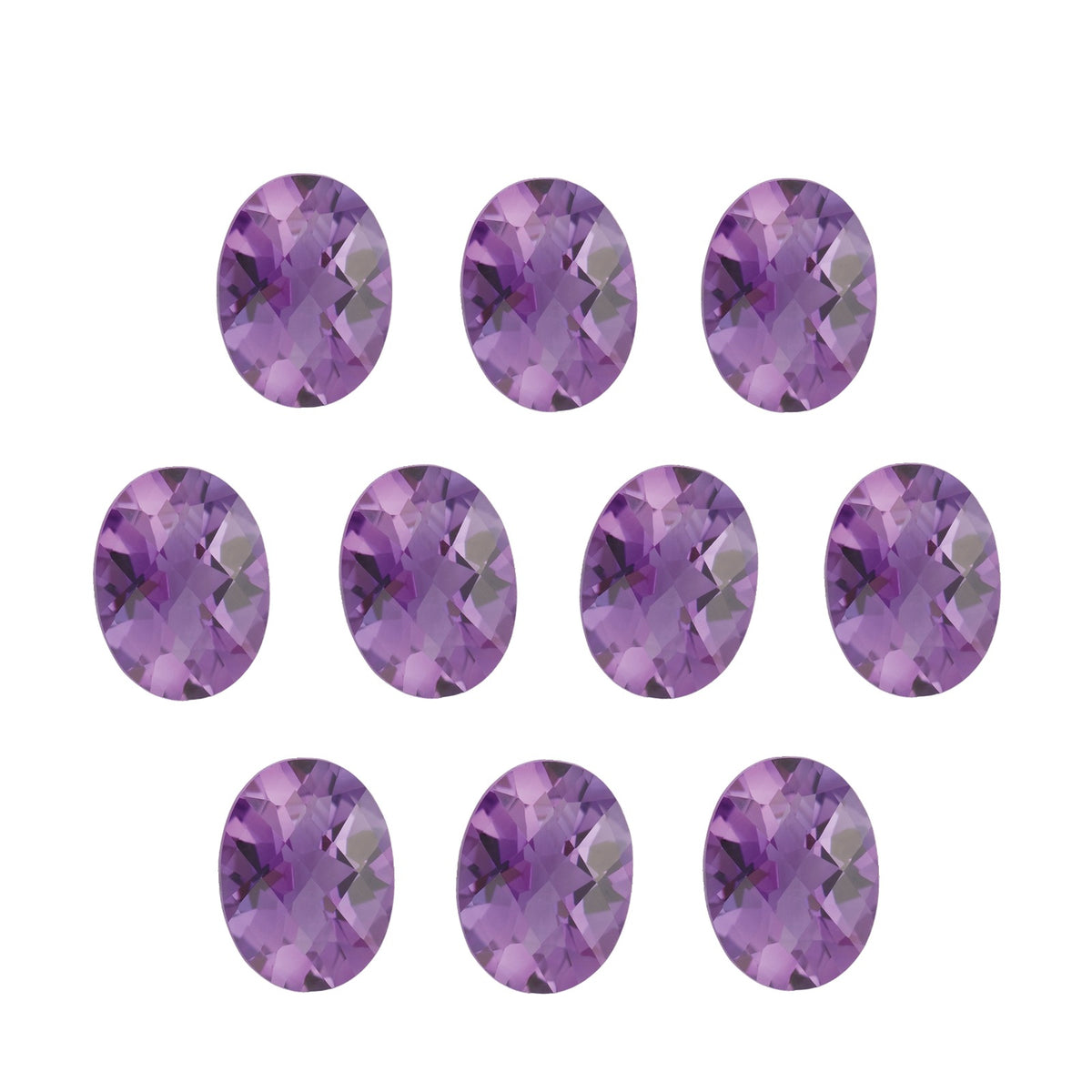 5.5x4 mm natural purple amethyst, oval cut | Sapphire Row · cut7