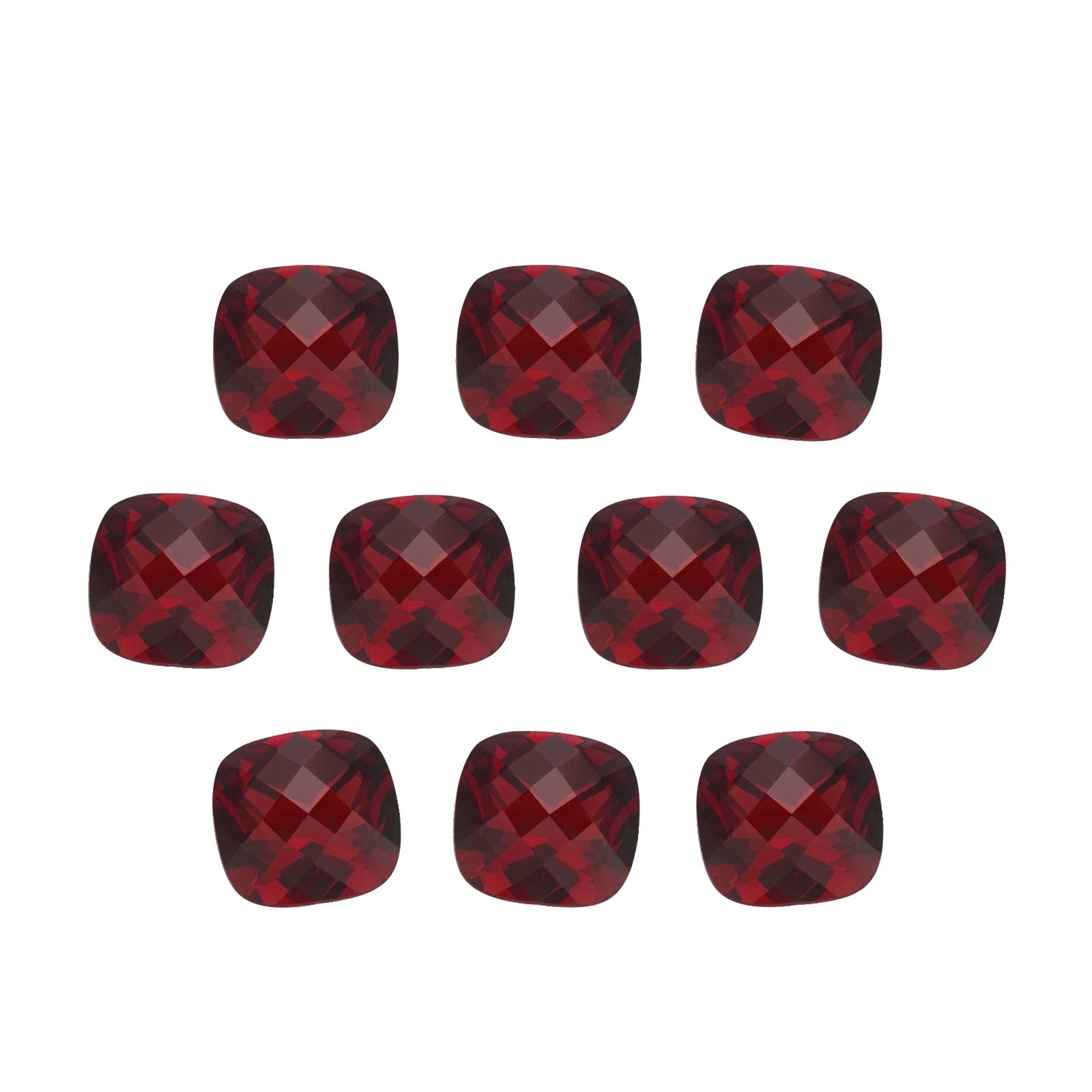 5 mm natural dark orange red mozambique garnet, cushion cut | Sapphire Row · cut7