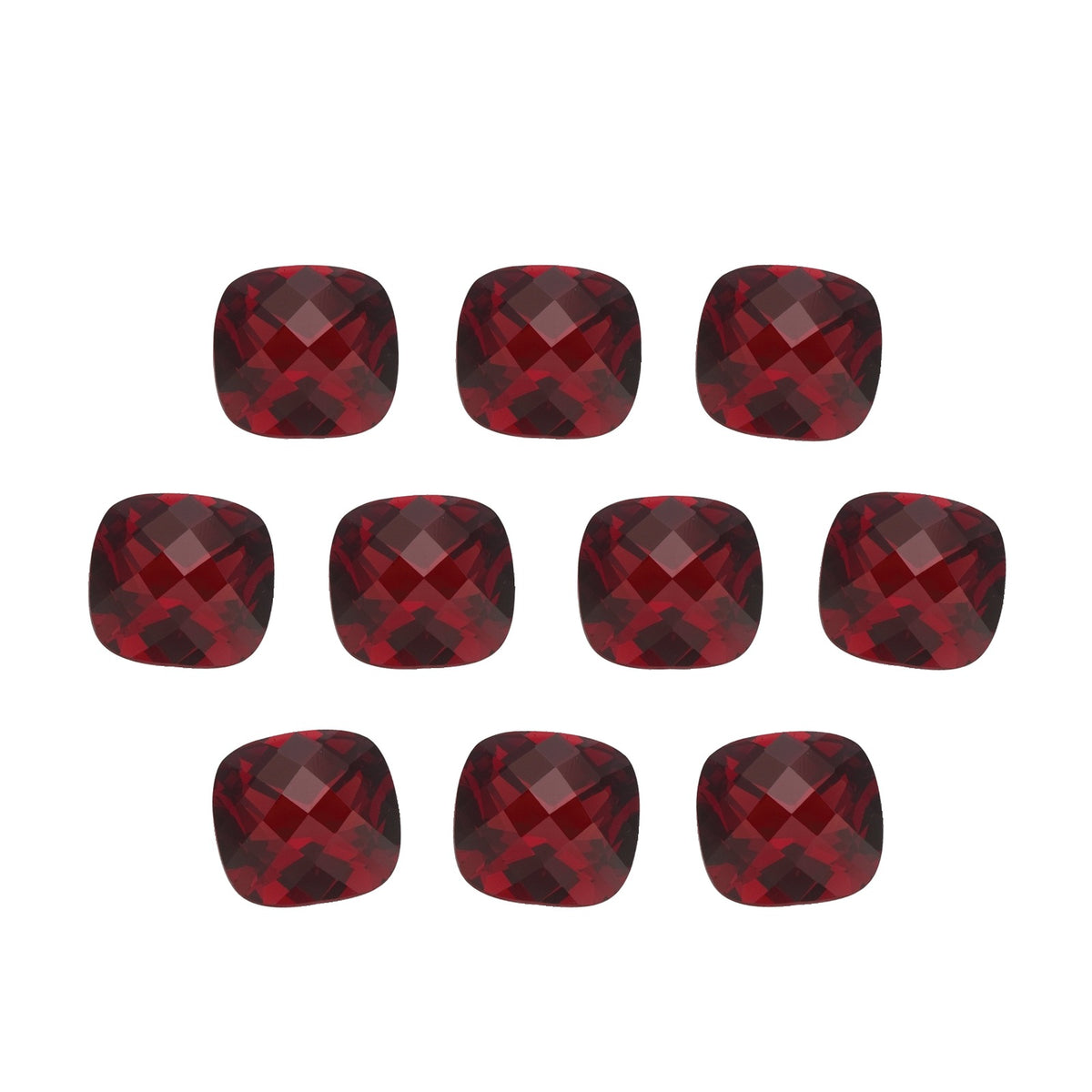 5 mm natural dark orange red mozambique garnet, cushion cut | Sapphire Row · cut7