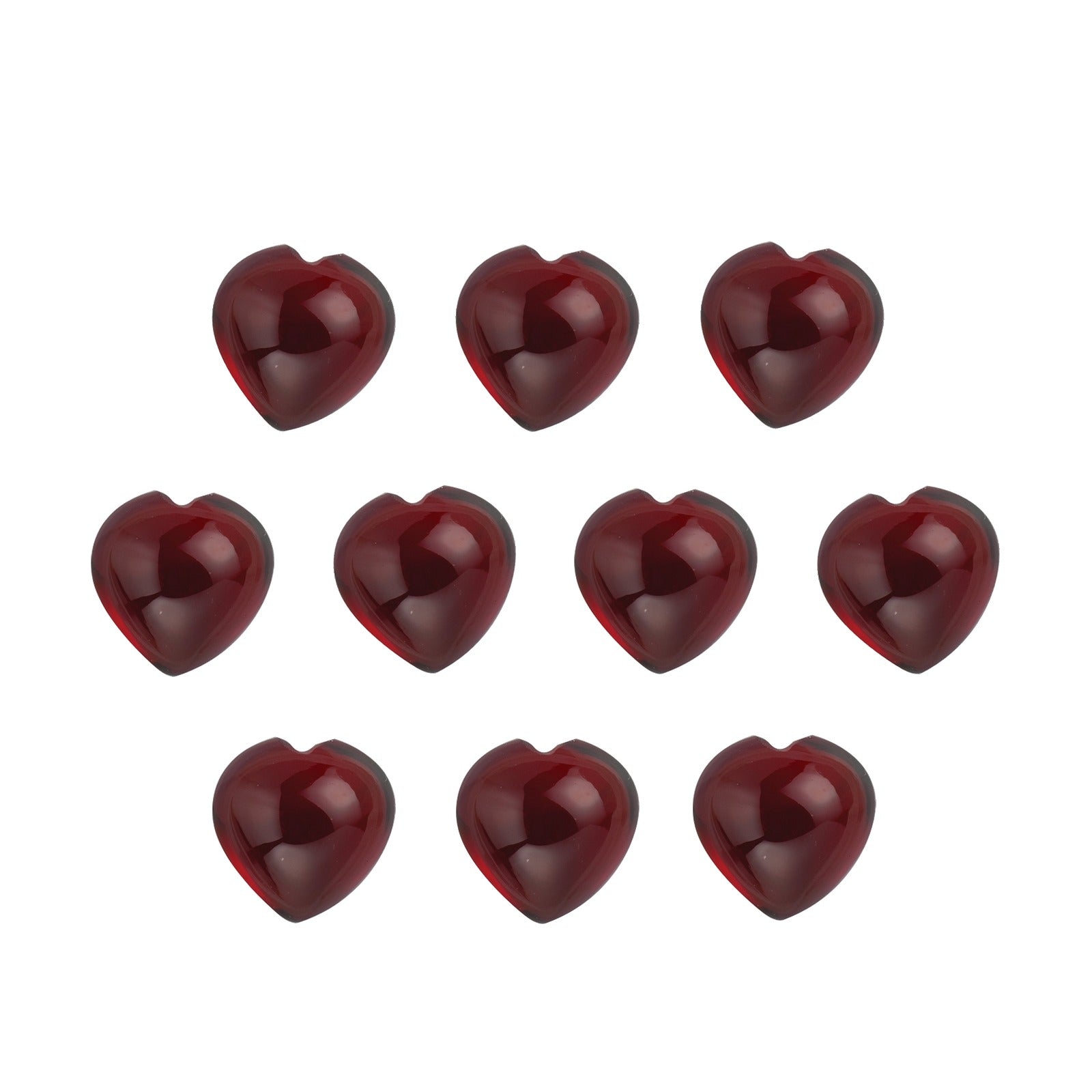 5 mm natural dark orange red mozambique garnet, heart cut | Sapphire Row · cut7