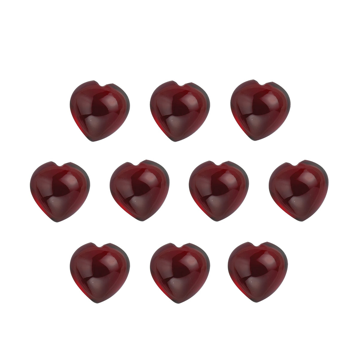 5 mm natural dark orange red mozambique garnet, heart cut | Sapphire Row · cut7