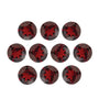 Lot of 10: 5 mm natural dark orange red mozambique garnet, round cut | Sapphire Row · cut7
