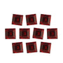 Lot of 10: 5 mm natural dark orange red mozambique garnet, square cut | Sapphire Row · cut7
