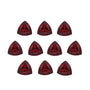 Lot of 10: 5 mm natural dark orange red mozambique garnet, trillion cut | Sapphire Row · cut7