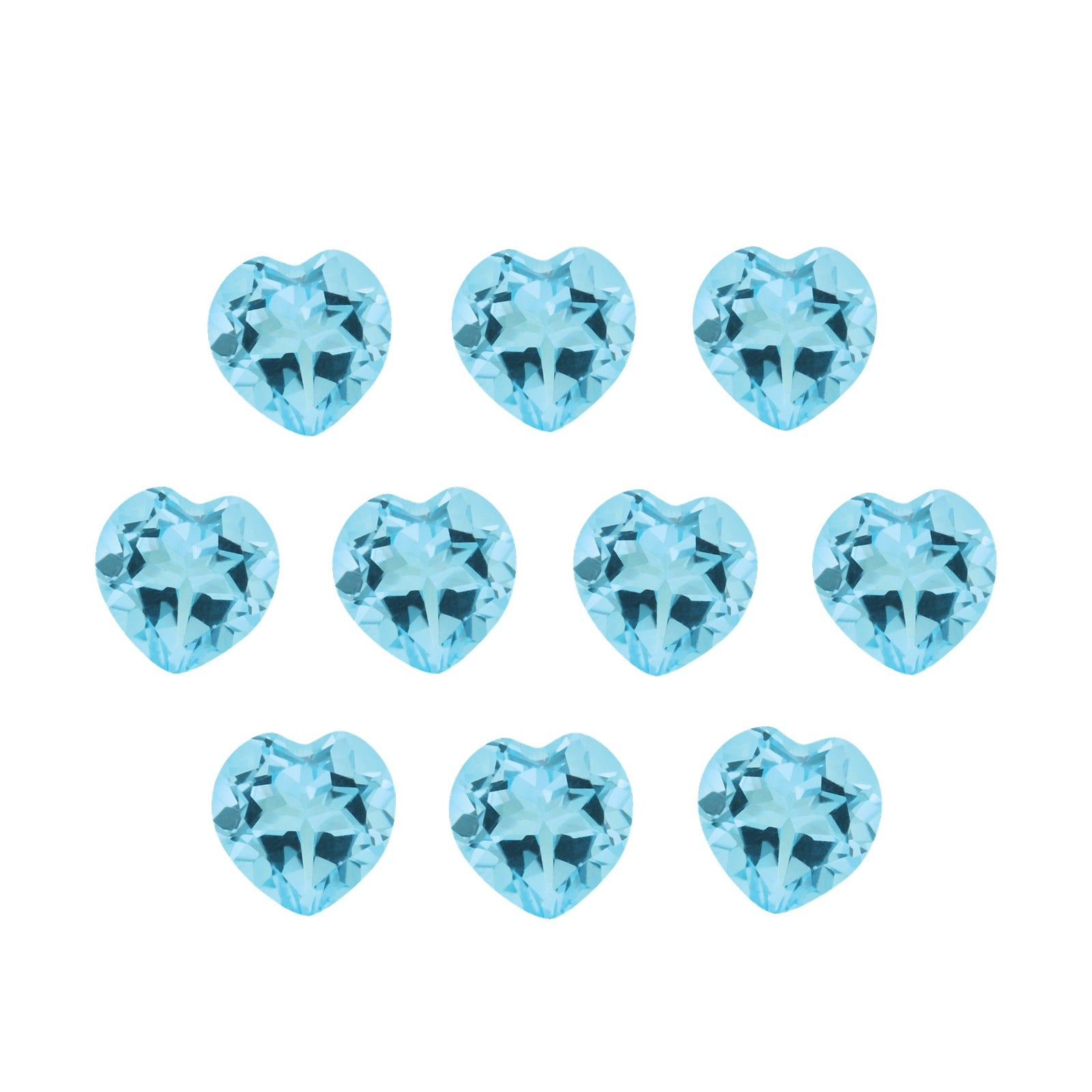 5 mm natural sky blue topaz, heart cut | Sapphire Row · cut7