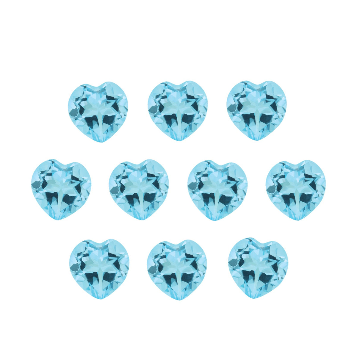 5 mm natural sky blue topaz, heart cut | Sapphire Row · cut7
