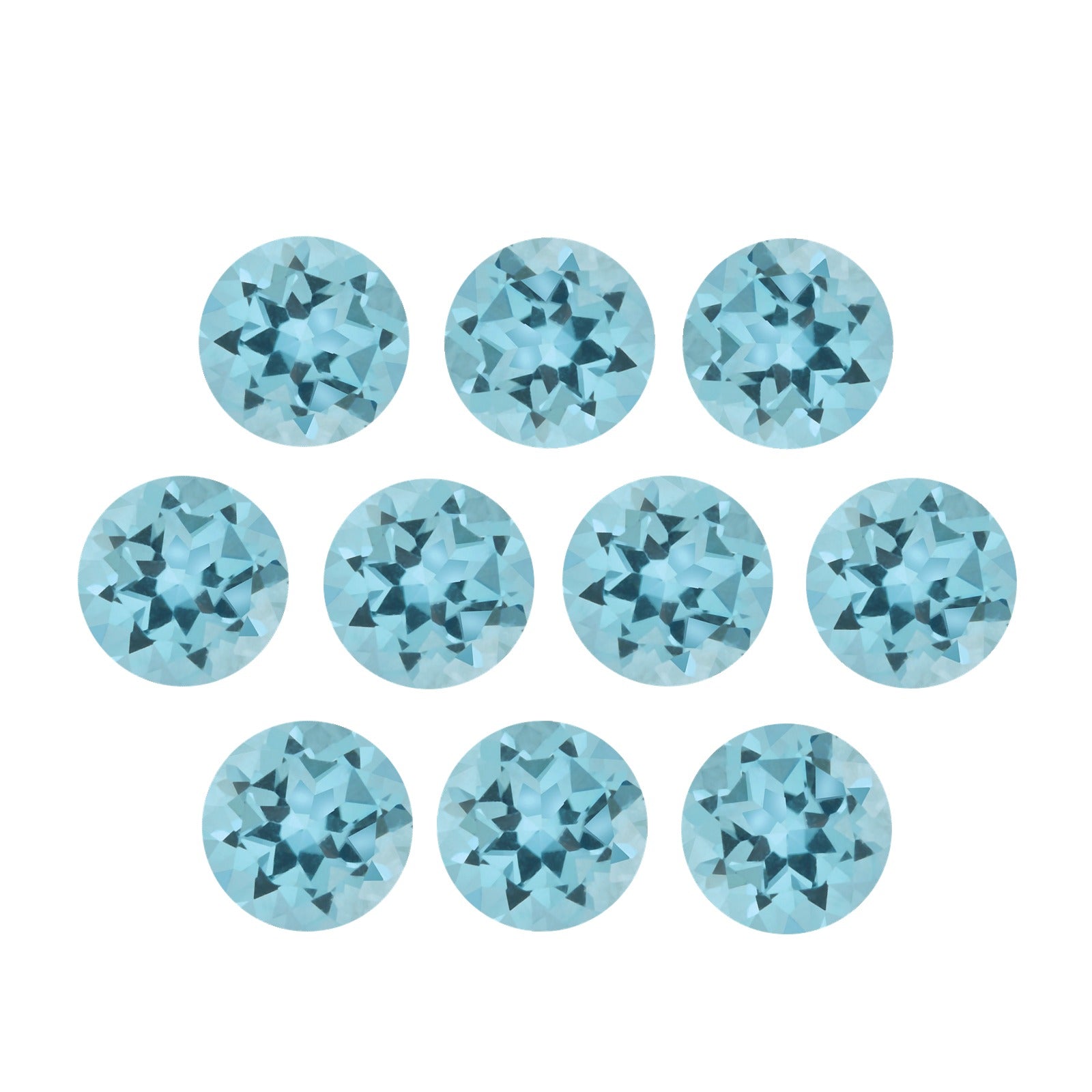 5 mm natural sky blue topaz, round cut | Sapphire Row · cut7