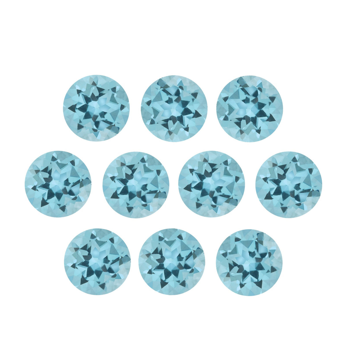 5 mm natural sky blue topaz, round cut | Sapphire Row · cut7