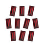 Lot of 10: 5x2 mm natural dark orange red mozambique garnet, straight baguette cut | Sapphire Row · cut7