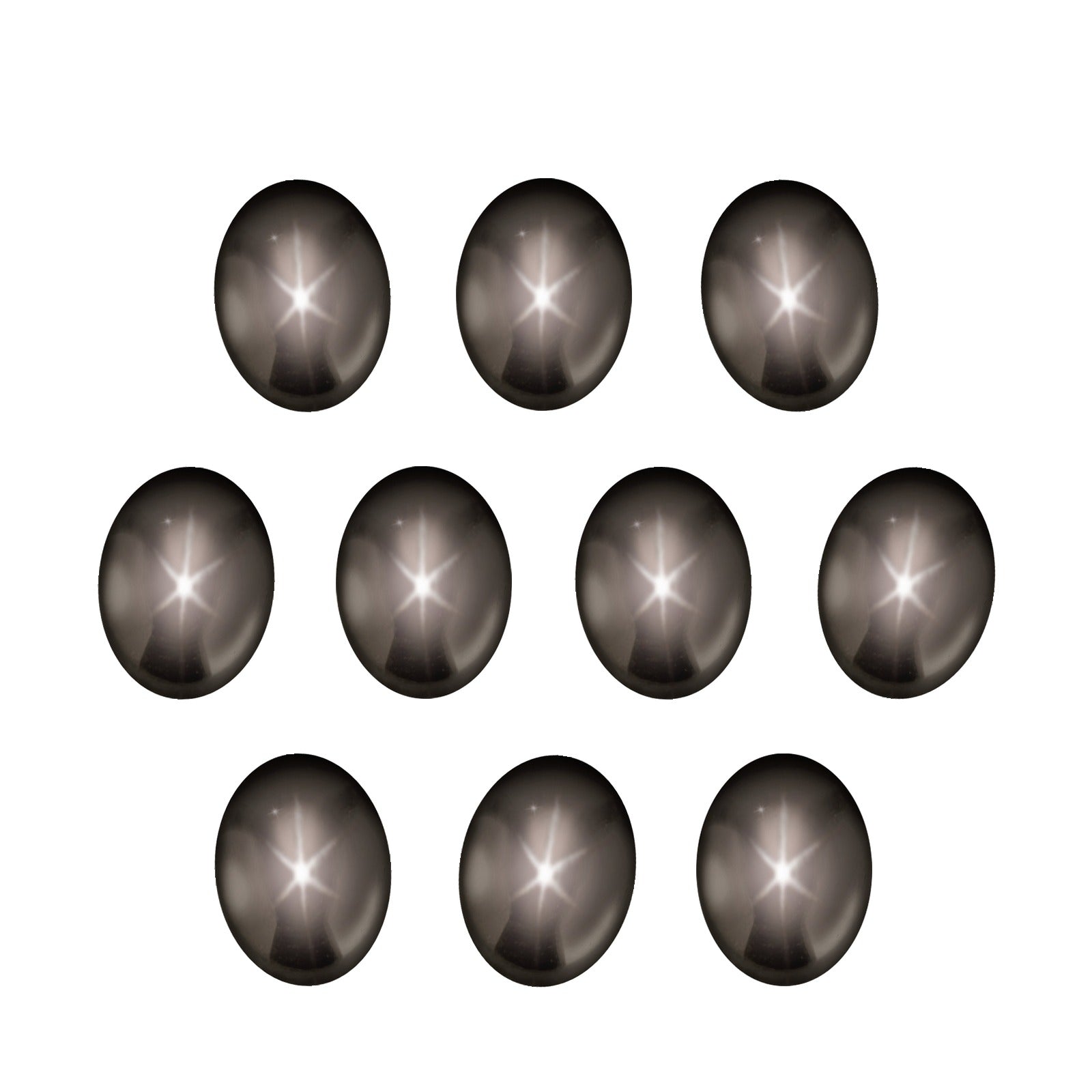 5x3 mm natural black star sapphire, oval cut | Sapphire Row · cut7