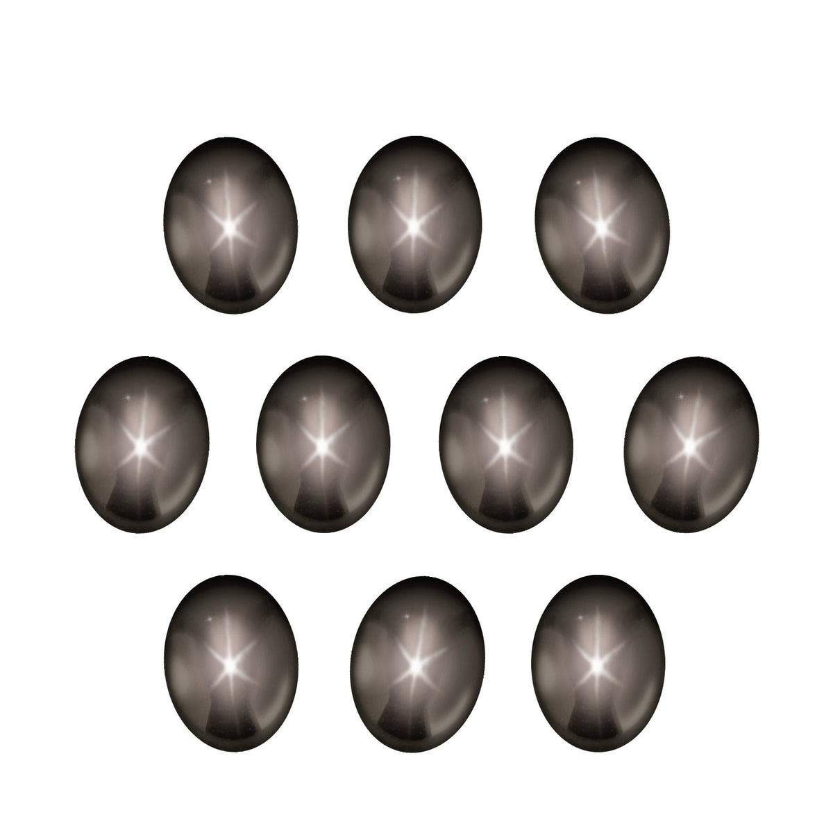 5x3 mm natural black star sapphire, oval cut | Sapphire Row · cut7