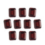 Lot of 10: 5x3 mm natural dark orange red mozambique garnet, emerald cut | Sapphire Row · cut7