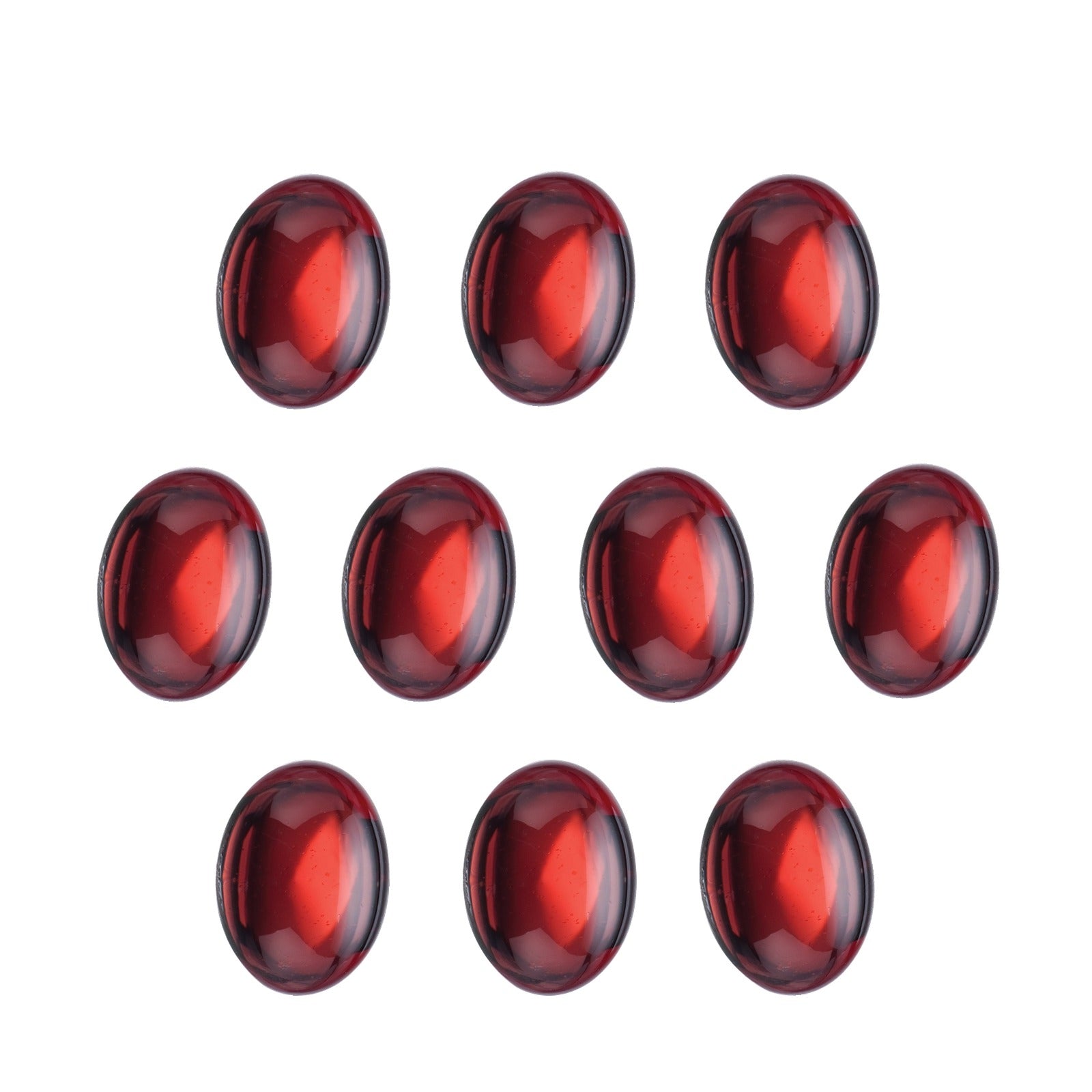 5x3 mm natural dark orange red mozambique garnet, oval cut | Sapphire Row · cut7