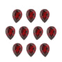 Lot of 10: 5x3 mm natural dark orange red mozambique garnet, pear cut | Sapphire Row · cut7