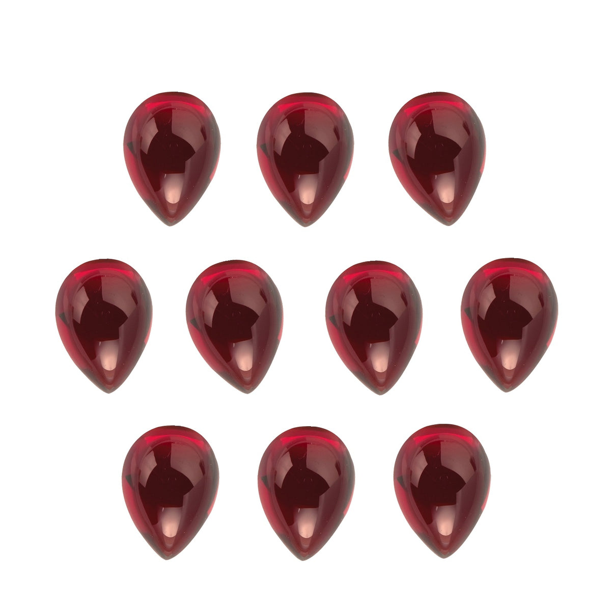 5x3 mm natural dark orange red mozambique garnet, pear cut | Sapphire Row · cut7