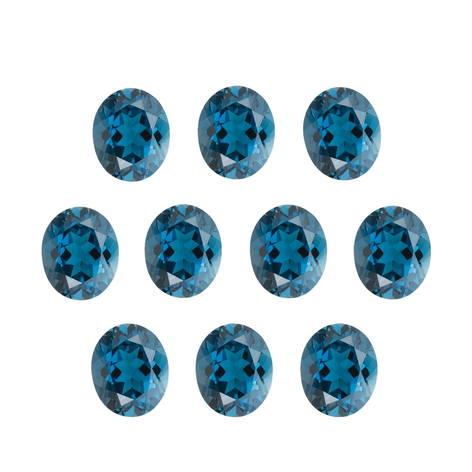 5x3 mm natural london blue topaz, oval cut | Sapphire Row · cut7