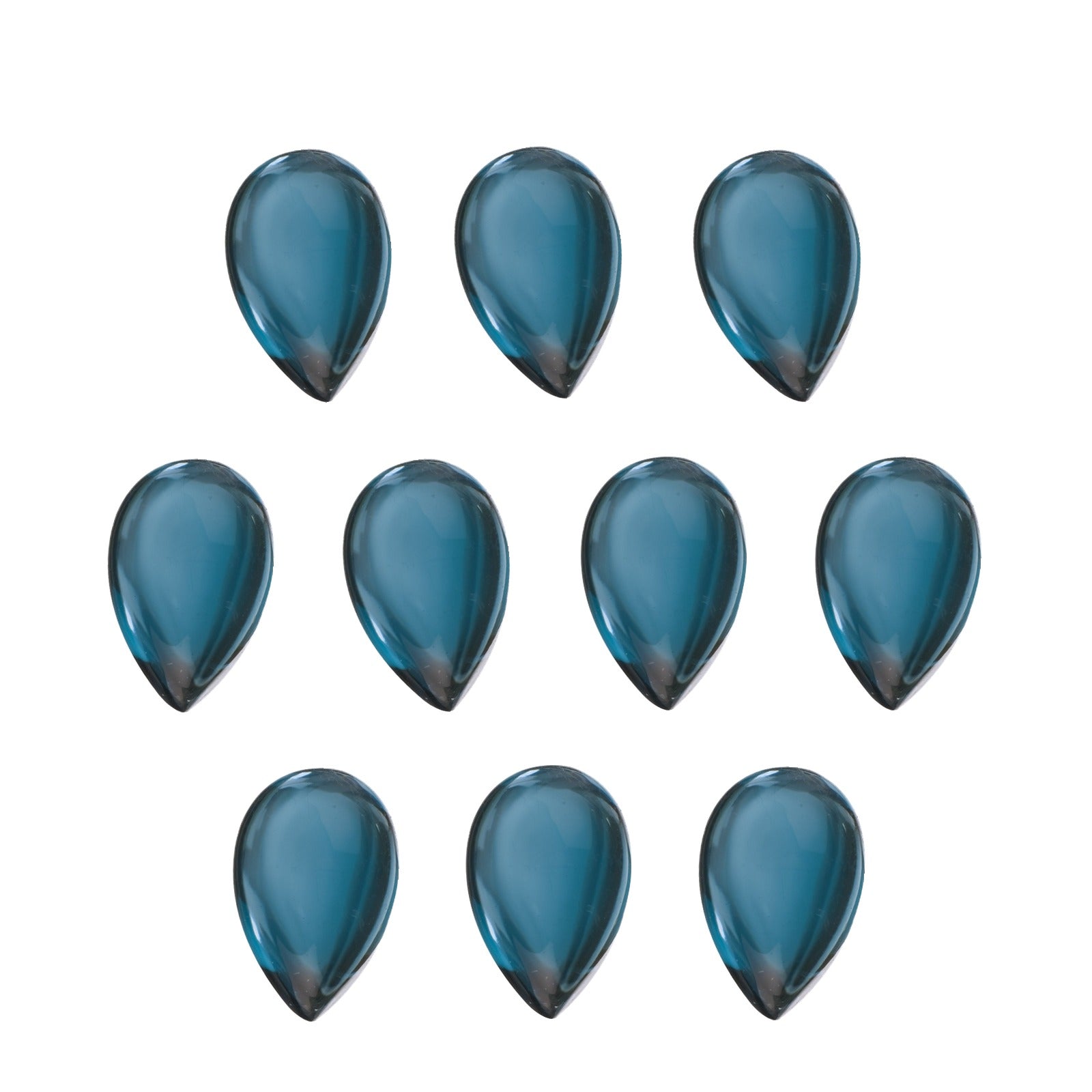 Lot of 10: 5x3 mm natural london blue topaz, pear cut | Sapphire Row · cut7