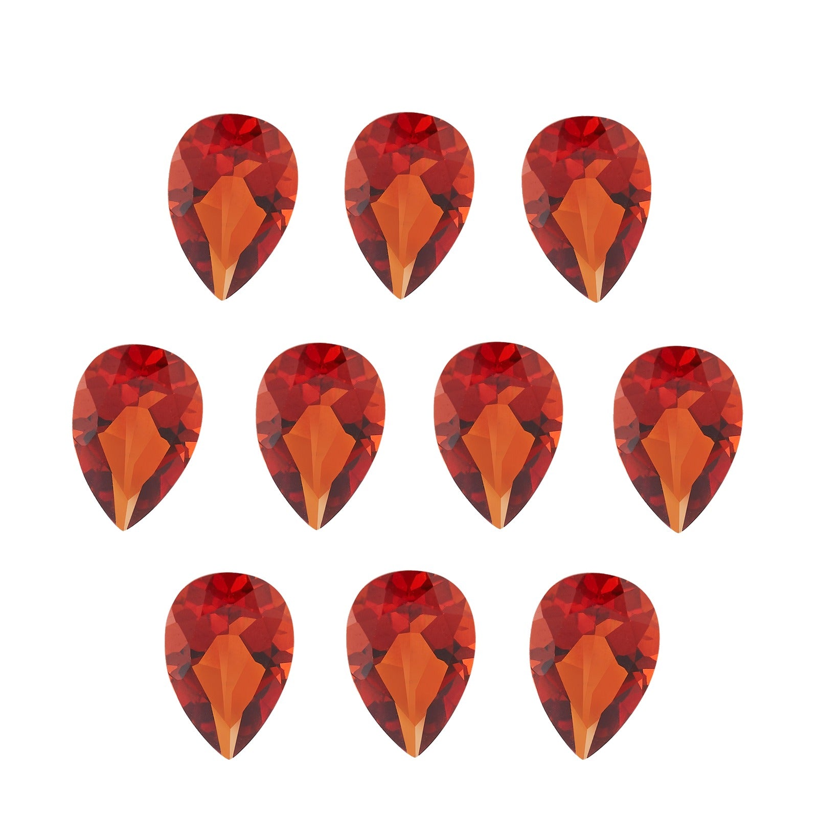 Lot of 10: 5x3 mm natural madeira citrine, pear cut | Sapphire Row · cut7