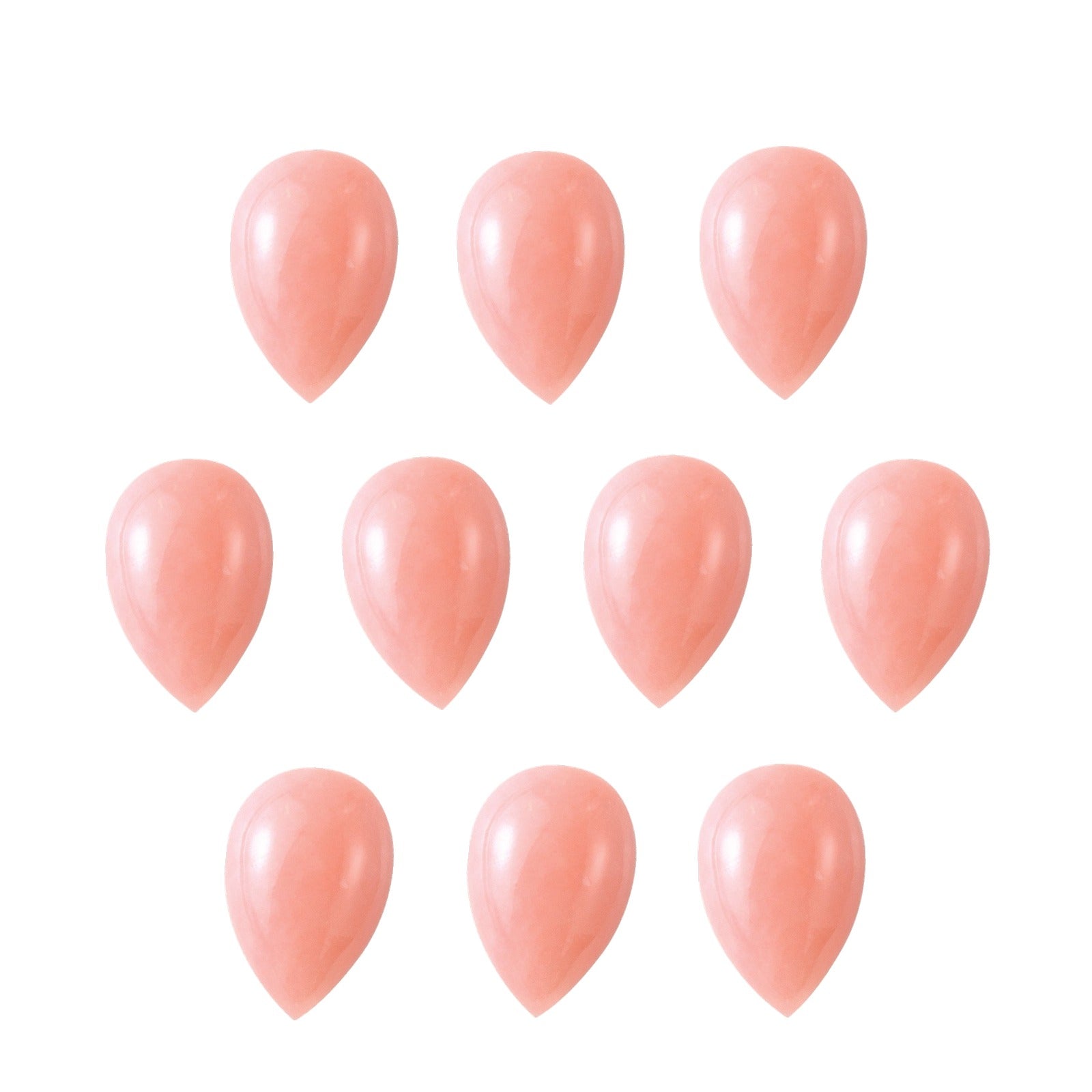 Lot of 10: 5x3 mm natural pink opal, pear cut | Sapphire Row · cut7