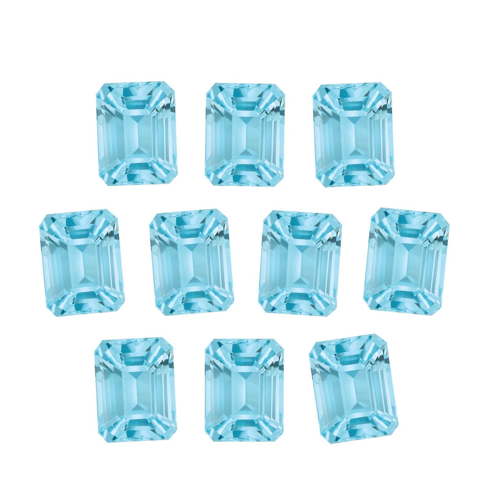 5x3 mm natural sky blue topaz, emerald cut | Sapphire Row · cut7