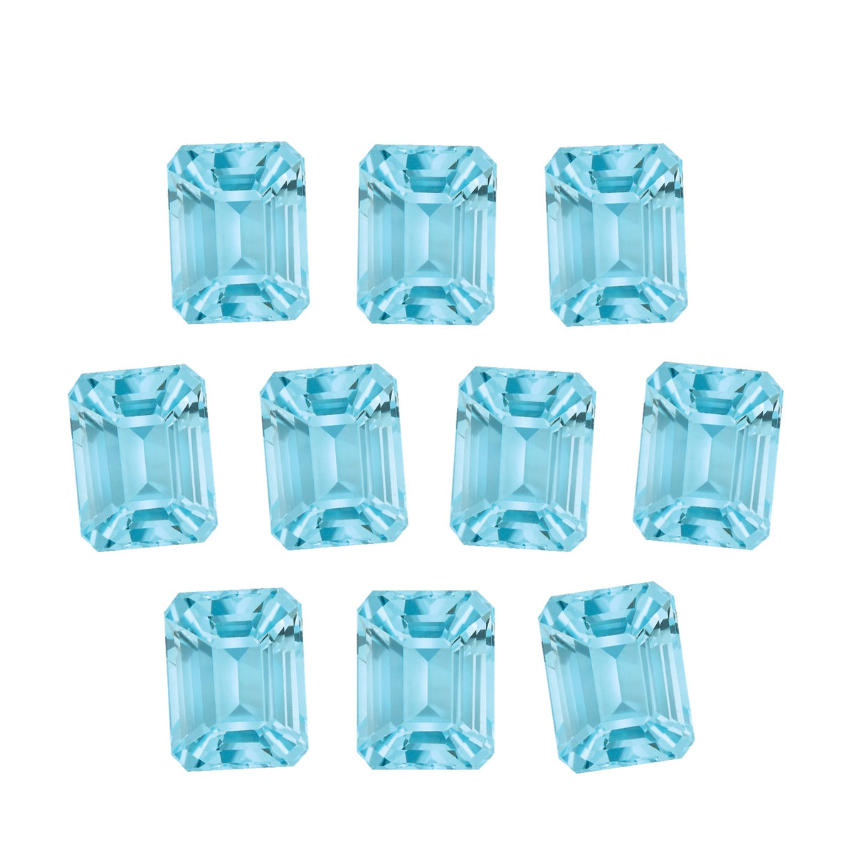 5x3 mm natural sky blue topaz, emerald cut | Sapphire Row · cut7