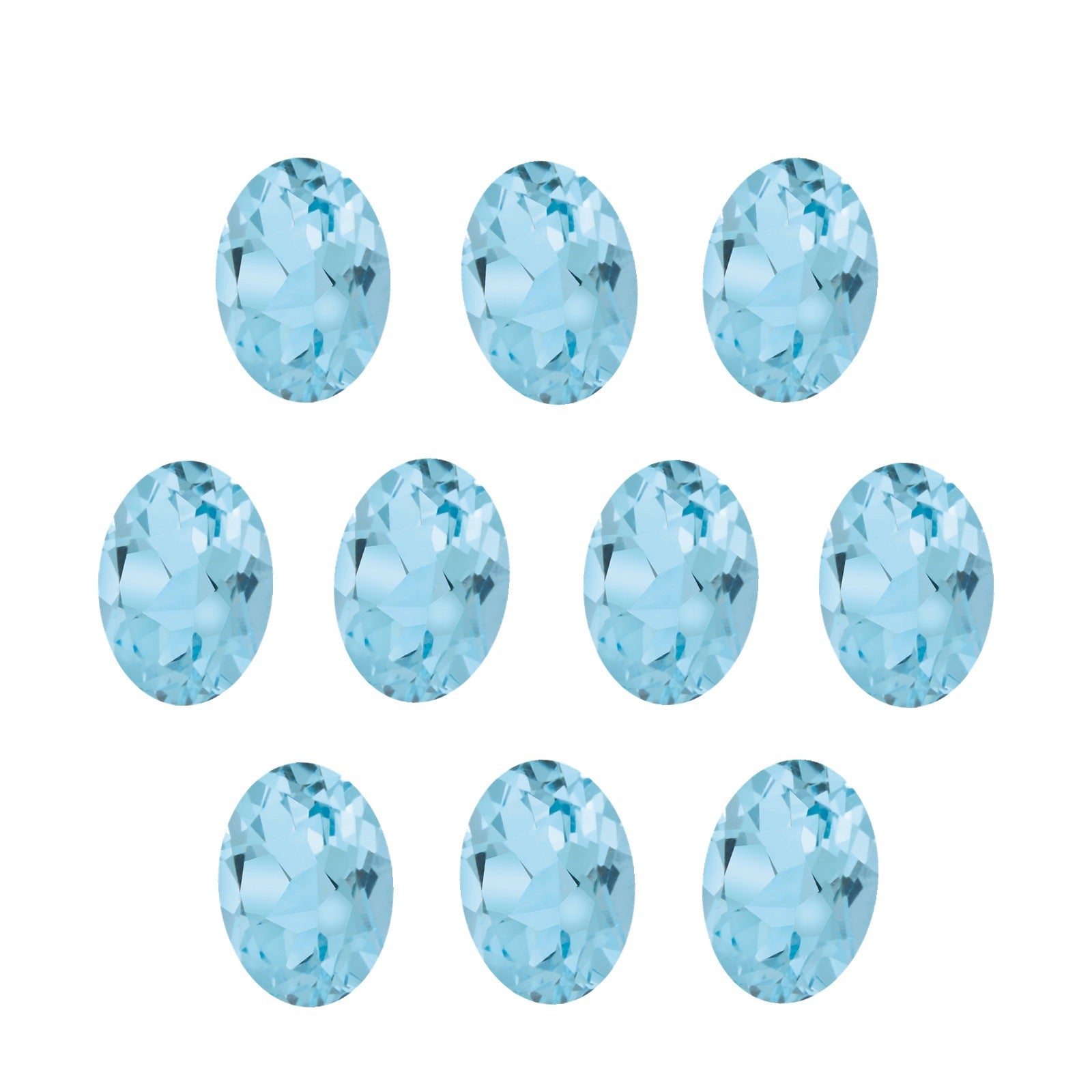 5x3 mm natural sky blue topaz, oval cut | Sapphire Row · cut7