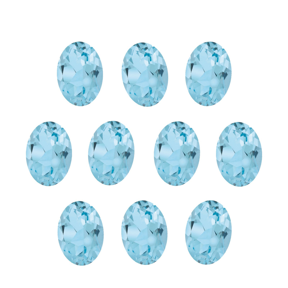 5x3 mm natural sky blue topaz, oval cut | Sapphire Row · cut7