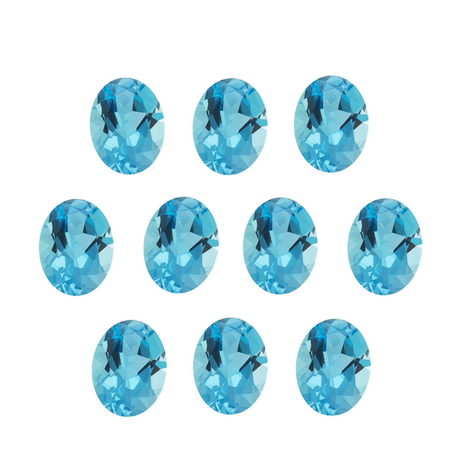 5x3 mm natural swiss blue topaz, oval cut | Sapphire Row · cut7
