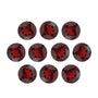 Lot of 10: 6 mm natural dark orange red mozambique garnet, round cut | Sapphire Row · cut7
