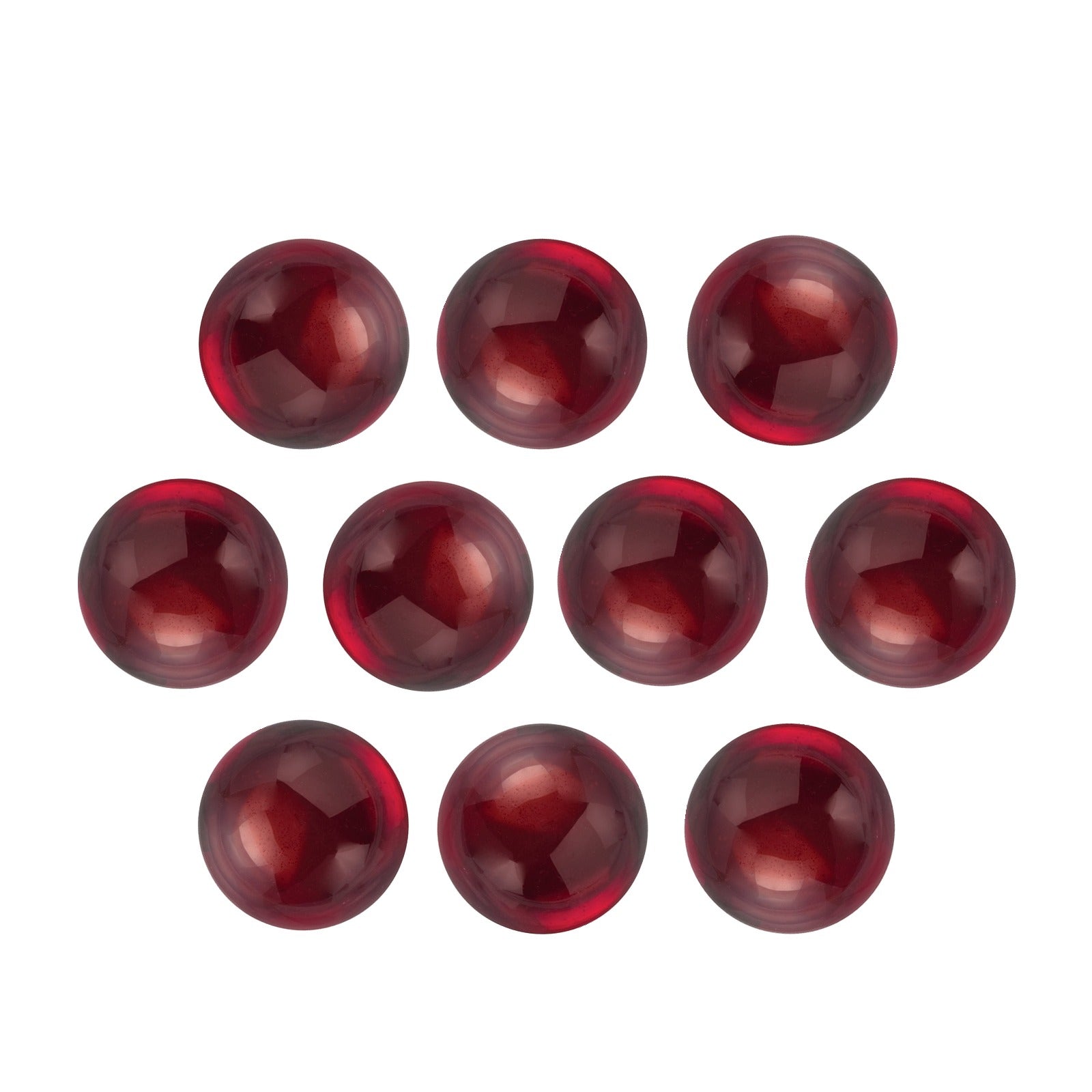 6 mm natural dark orange red mozambique garnet, round cut | Sapphire Row · cut7