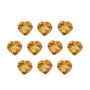 Lot of 10: 6 mm natural orange citrine, heart cut | Sapphire Row · cut7