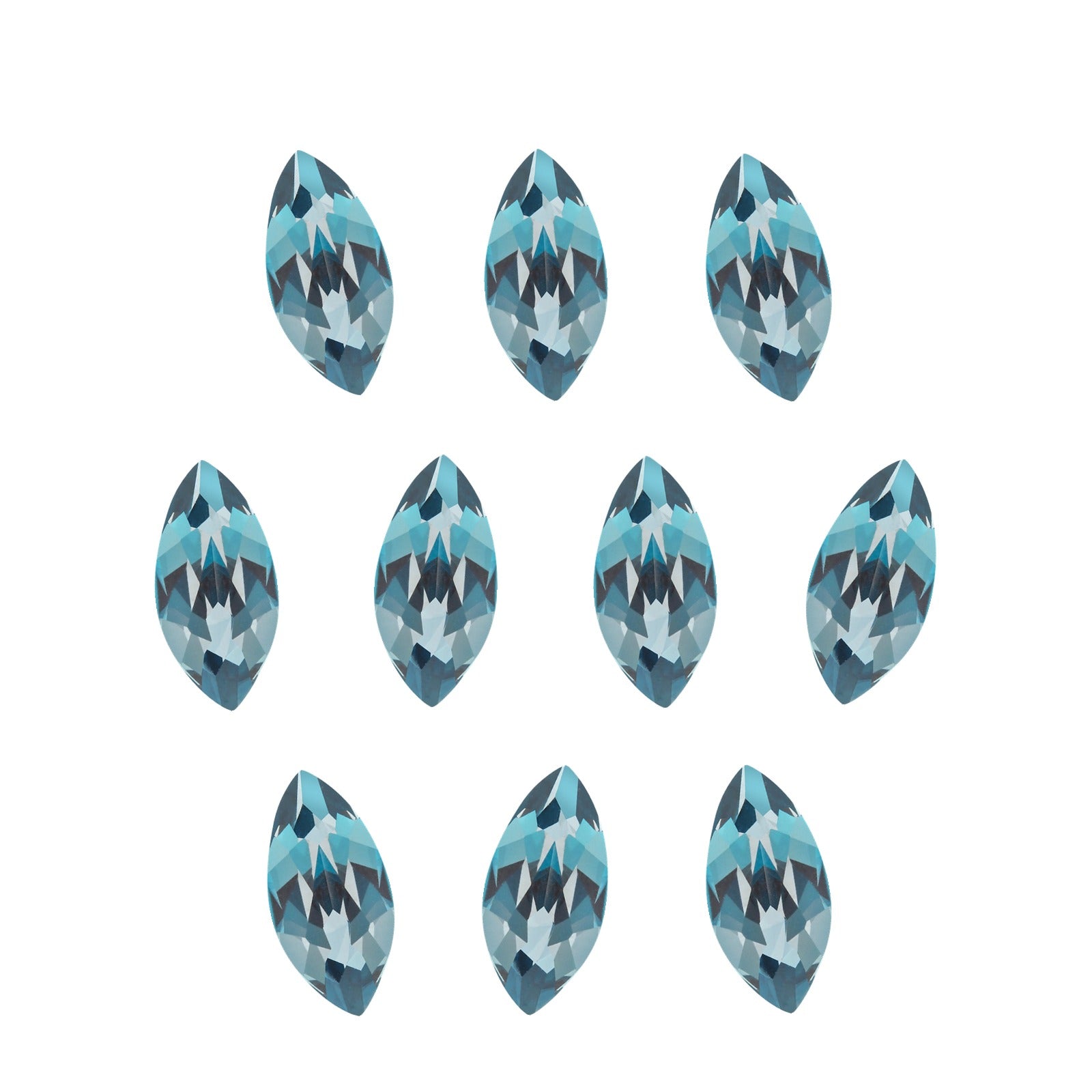 6x3 mm natural london blue topaz, marquise cut | Sapphire Row · cut7