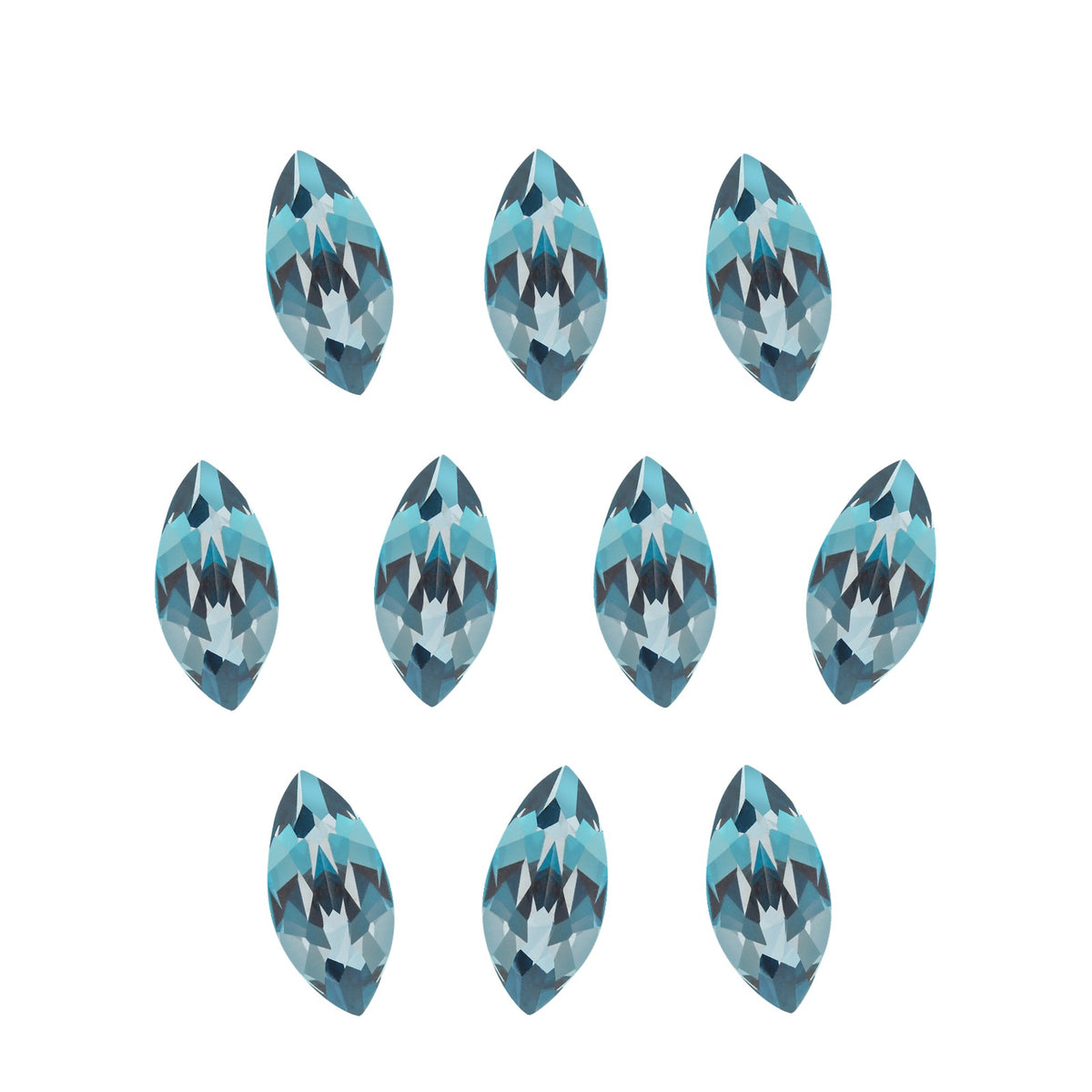 6x3 mm natural london blue topaz, marquise cut | Sapphire Row · cut7