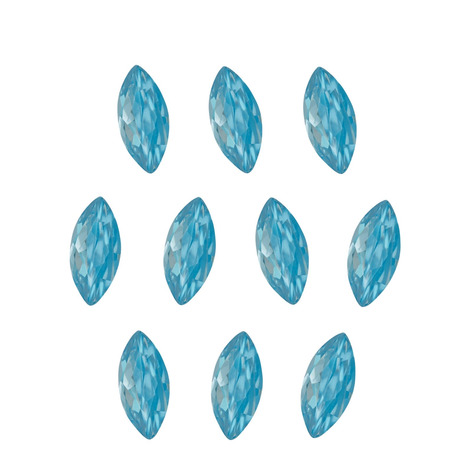 6x3 mm natural swiss blue topaz, marquise cut | Sapphire Row · cut7