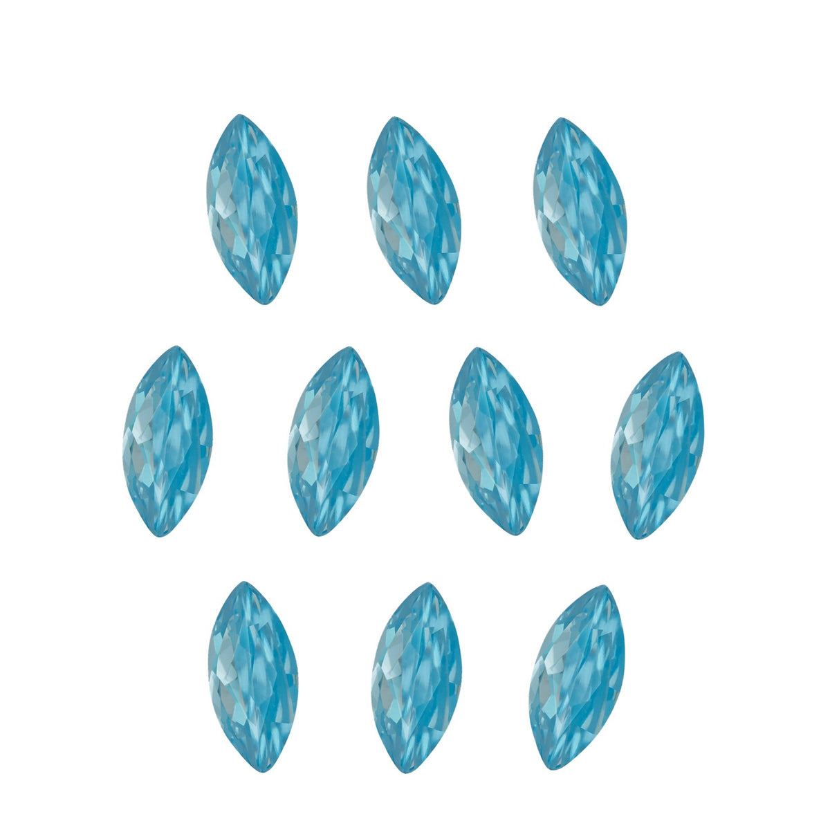 6x3 mm natural swiss blue topaz, marquise cut | Sapphire Row · cut7